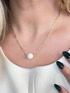 Treasure Jewels Single Pearl Gold Necklace - Be You Boutique