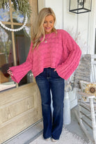 Yvonne Round Neck Full Sleeve Chenille Sweater - Be You Boutique