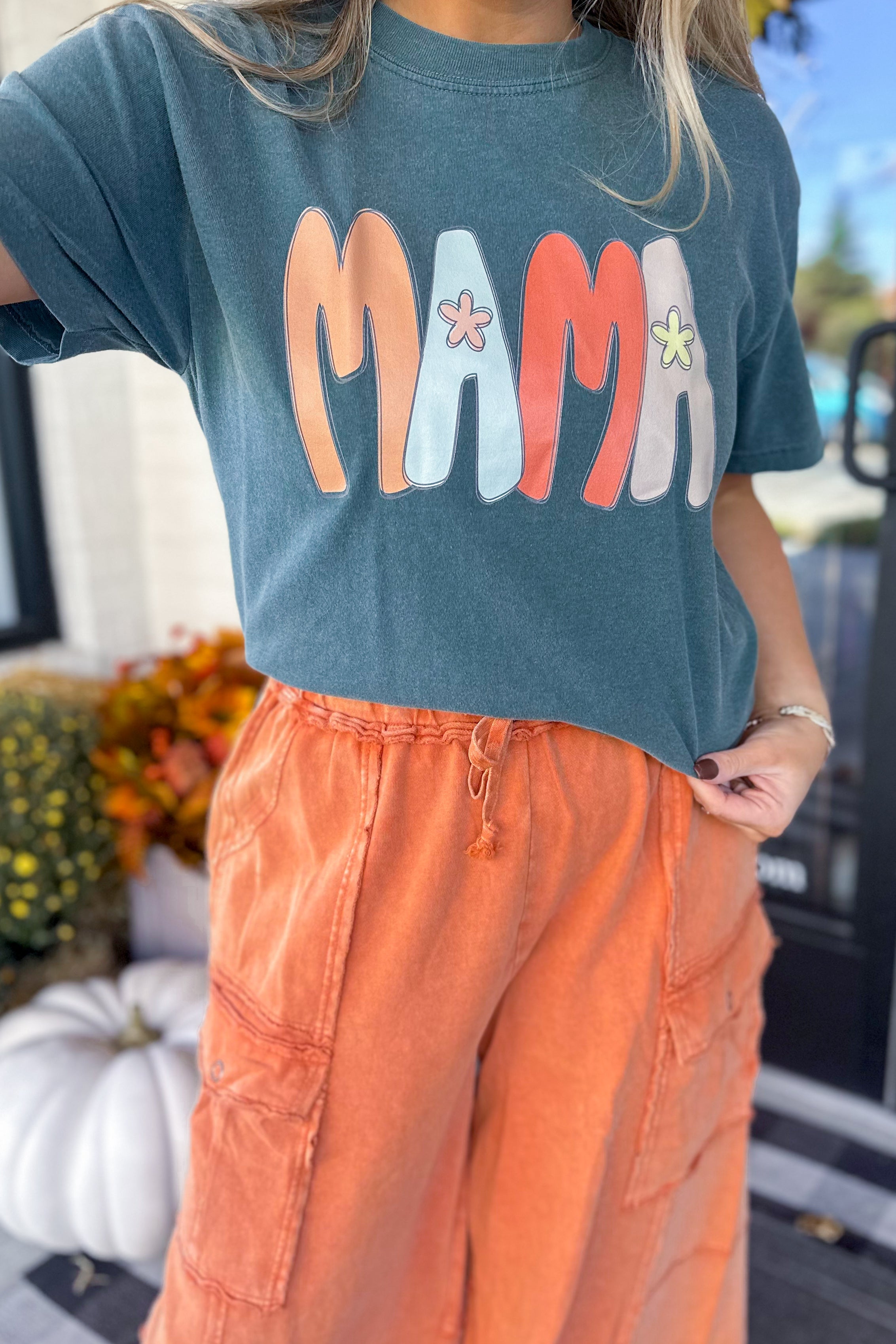 Fall MAMA Flower Short Sleeve Graphic Tee [S-3X] *FINAL SALE* - Be You Boutique