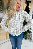 Judson Quilted Floral Button Down Jacket - Be You Boutique