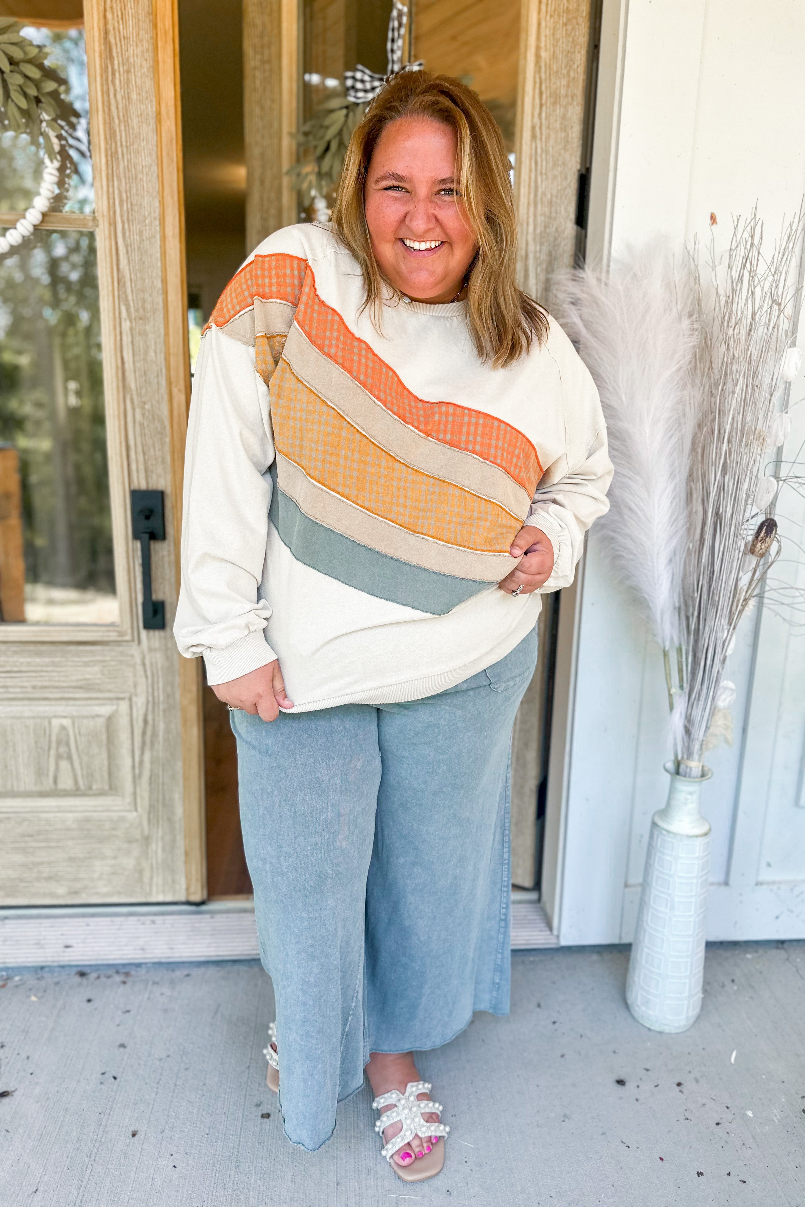 Montgomery Long Sleeve Color Mix Knit Pullover - Be You Boutique