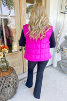 Helena High Neck Zip Up Quilted Vest [S-3X] - Be You Boutique