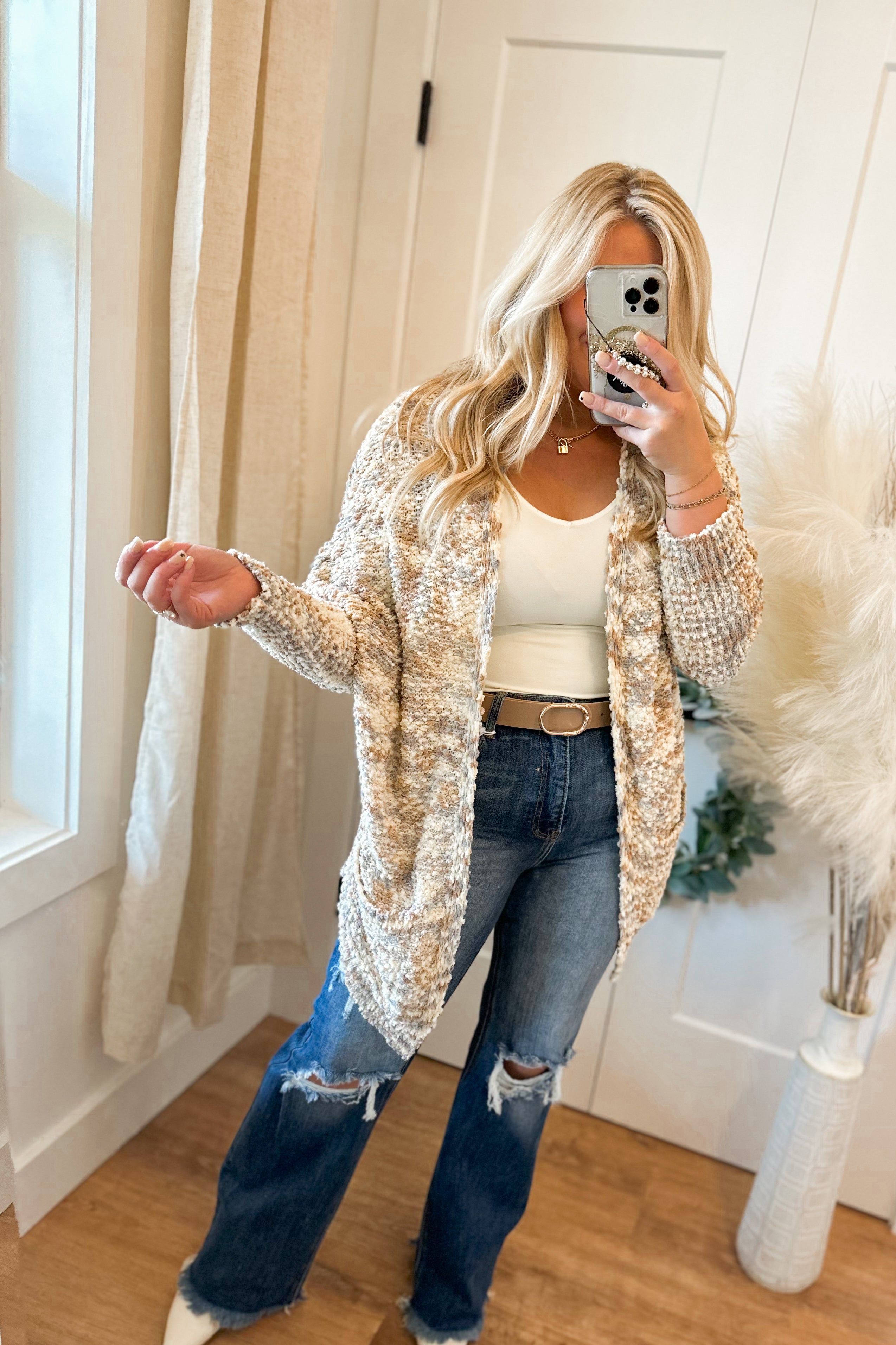 Popcorn cardigan boutique hotsell