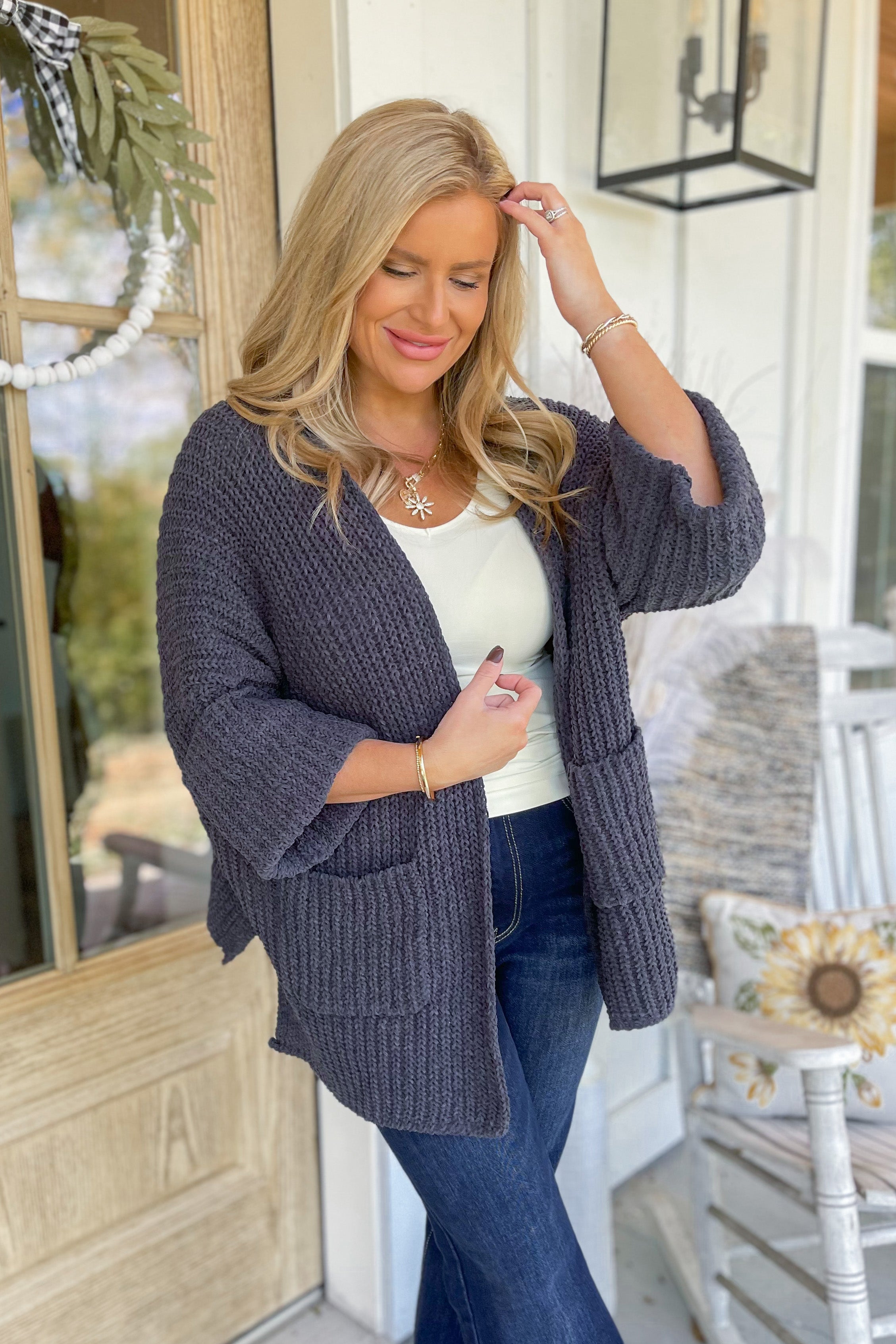 Ruth Long Sleeve Supe Soft Roomy Fit Cardigan - Be You Boutique