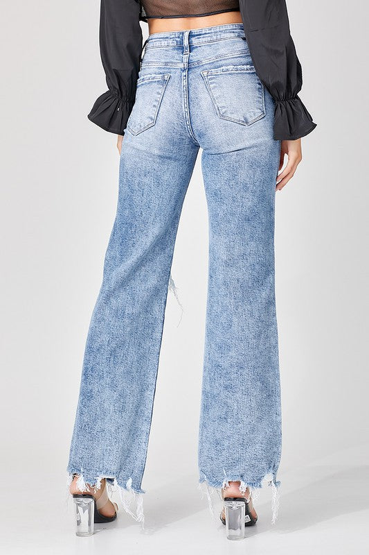 Risen Remi High Rise Wide Leg Denim Jeans - Be You Boutique