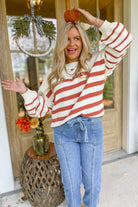 Scott Long Sleeve Striped Sweater Top - Be You Boutique