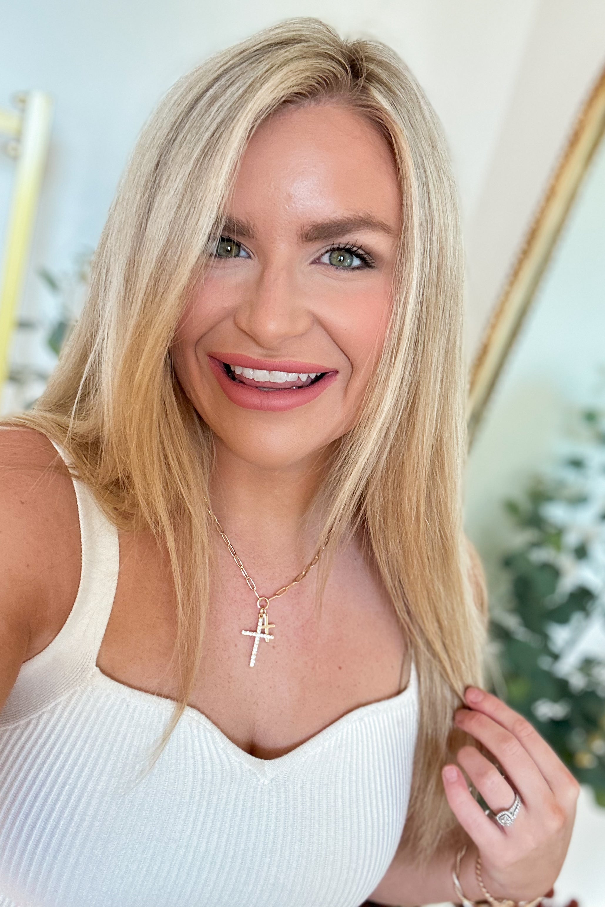 Treasure Jewels Double Cross Necklace - Be You Boutique