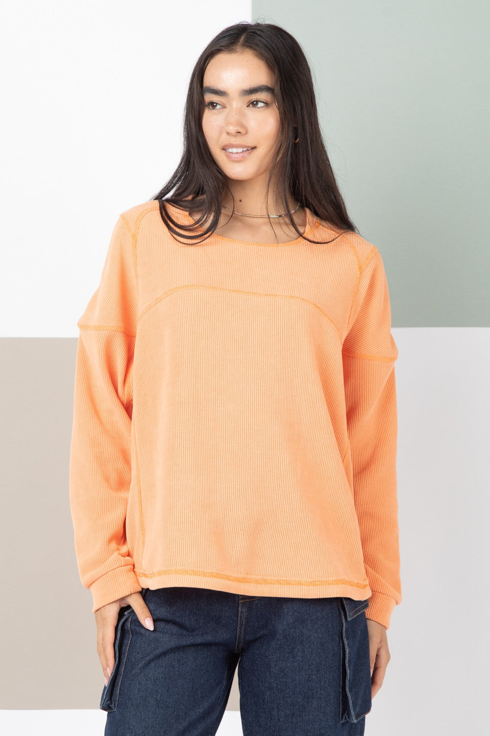 Marley Oversized Long Sleeve Comfy Knit Top - Be You Boutique