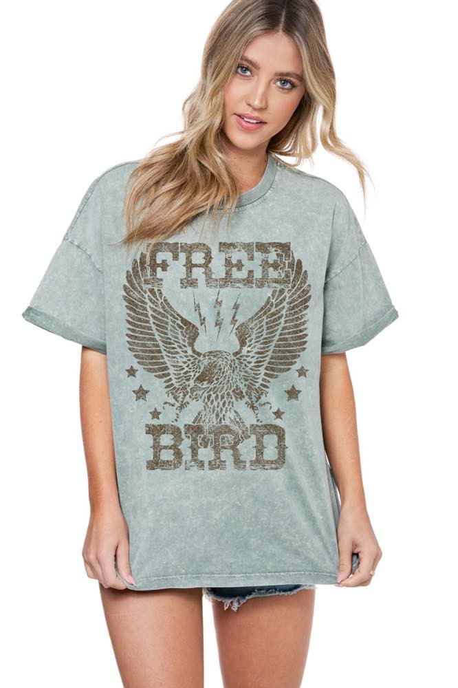 Free Bird Eagle Short Sleeve Graphic Tee - Be You Boutique