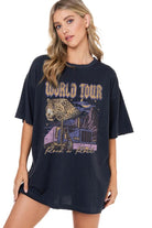 World Tour Rock N Roll Short Sleeve Graphic Tee - Be You Boutique