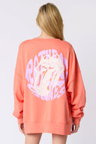 Rolling Stone Oversized Long Sleeve Graphic Sweatshirt - Be You Boutique