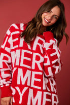 "Merry" 3D Yarn Detail Long Sleeve Pullover Sweater - Be You Boutique