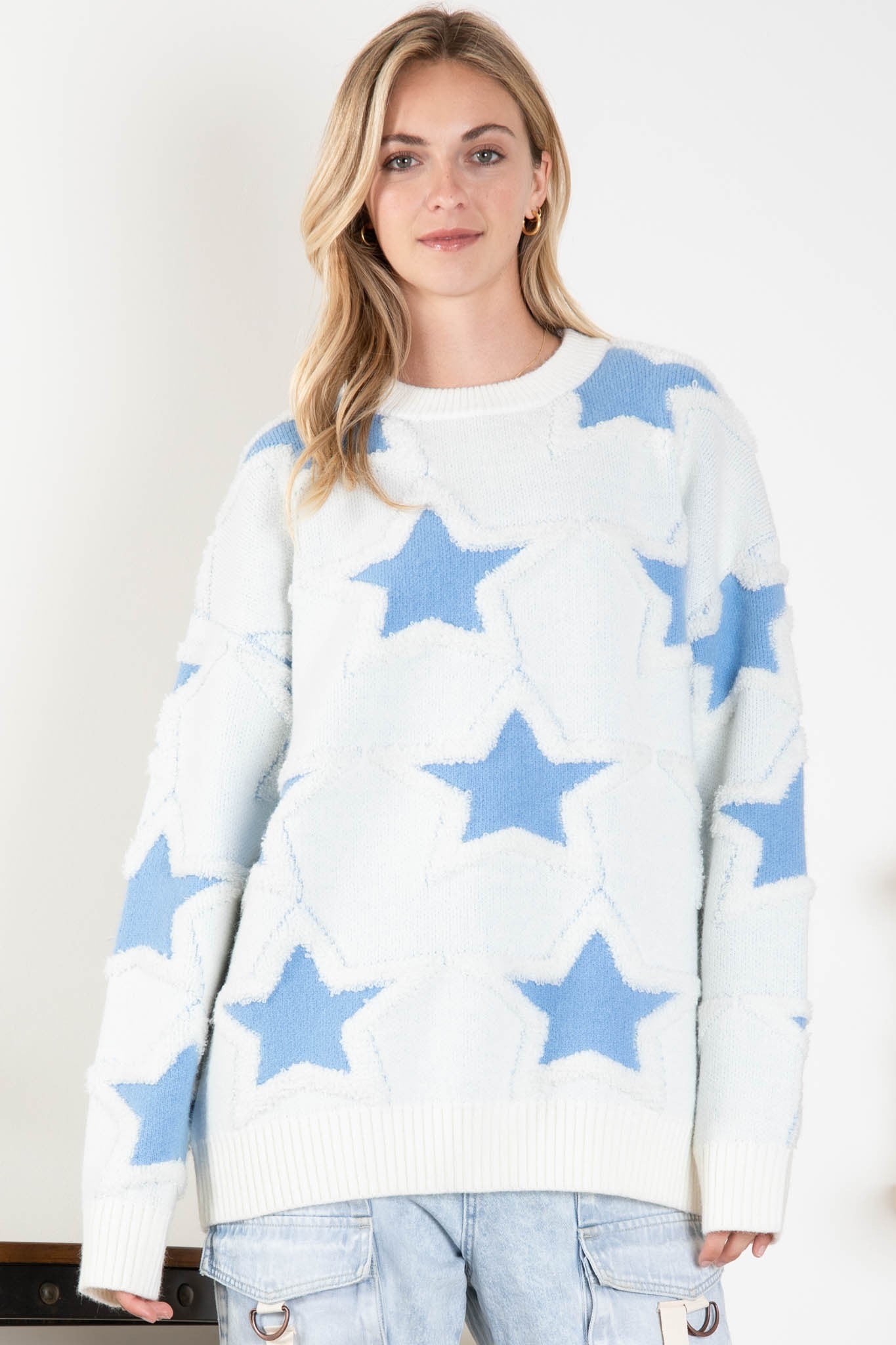 Bobbi Chunky Knit Star Sweater - Be You Boutique