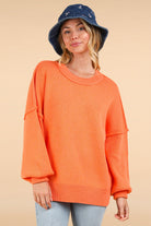 Poppy Oversized Sold Knit Sweater Top - Be You Boutique