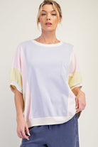 Sophie Short Sleeve Color Block Top - Be You Boutique