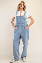 Georgie Washed Denim Overall Jumpsuit - Be You Boutique