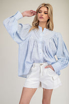 Cami Button Down Blouse Top - Be You Boutique