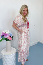 Priscilla Floral Print Bubble Sleeve Maxi Dress - Be You Boutique