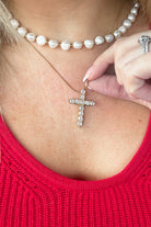 DIAMOND CROSS NECKLACE - Be You Boutique