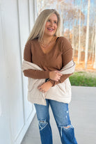 Kingston Long Sleeve V Neck Pullover Sweater - Be You Boutique