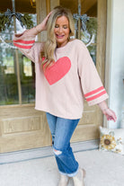 Kingston Heart Patch Mineral Washed Pullover - Be You Boutique