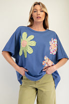 Billie Flower Patch Mineral Washed Top - Be You Boutique