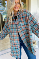 Clarence Mineral Washed Plaid Long Sleeve Shirt - Be You Boutique