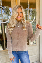 Tracy Long Sleeve Rib Knit Mock Neck Top - Be You Boutique