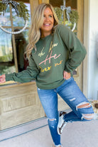 Oh How He Loves Us Long Sleeve Graphic Sweatshirt - Be You Boutique