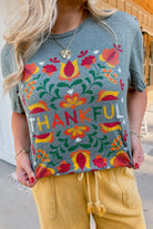 Thankful for Fall Colors Short Sleeve Graphic Tee - Be You Boutique