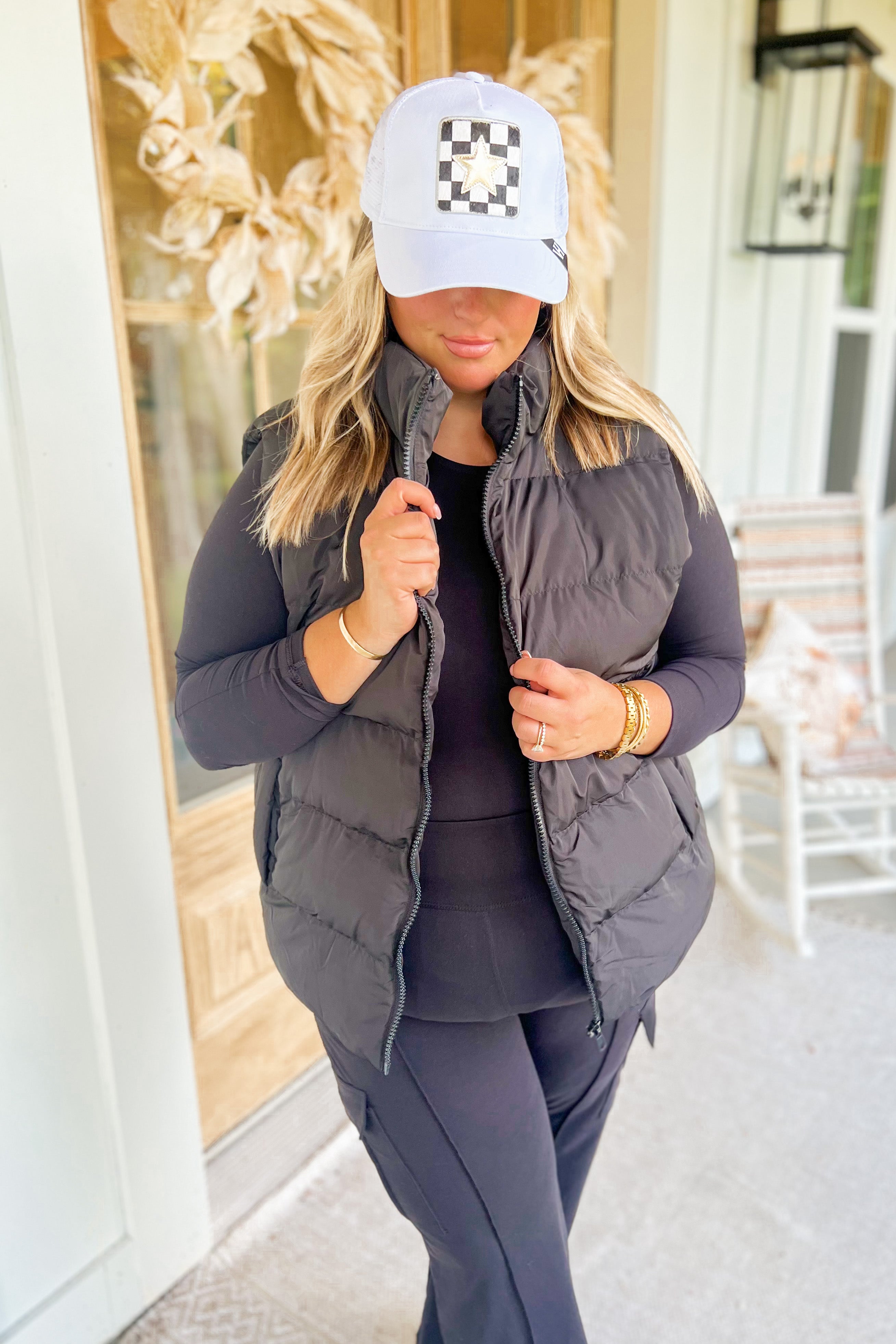 Cropped Puffer Vest (with hidden hoodie) – Thesierrapeakboutique