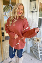 Jenna Long Sleeve Mock Neck Sweater - Be You Boutique