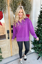 Isabella Long Sleeve Half Zip Pullover - Be You Boutique