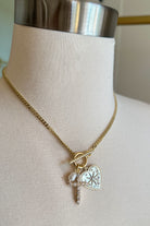 Treasure Jewels Crystal Heart and Cross Charm Necklace - Be You Boutique