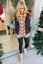 Candy Multi Stripe Long Sleeve Loose Fit Pullover - Be You Boutique