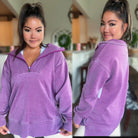 Isabella Long Sleeve Half Zip Pullover - Be You Boutique