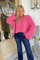 Yvonne Round Neck Full Sleeve Chenille Sweater - Be You Boutique