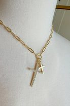 Treasure Jewels Double Cross Necklace - Be You Boutique