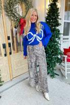 Fancy Animal Print Wide Leg Pant - Be You Boutique