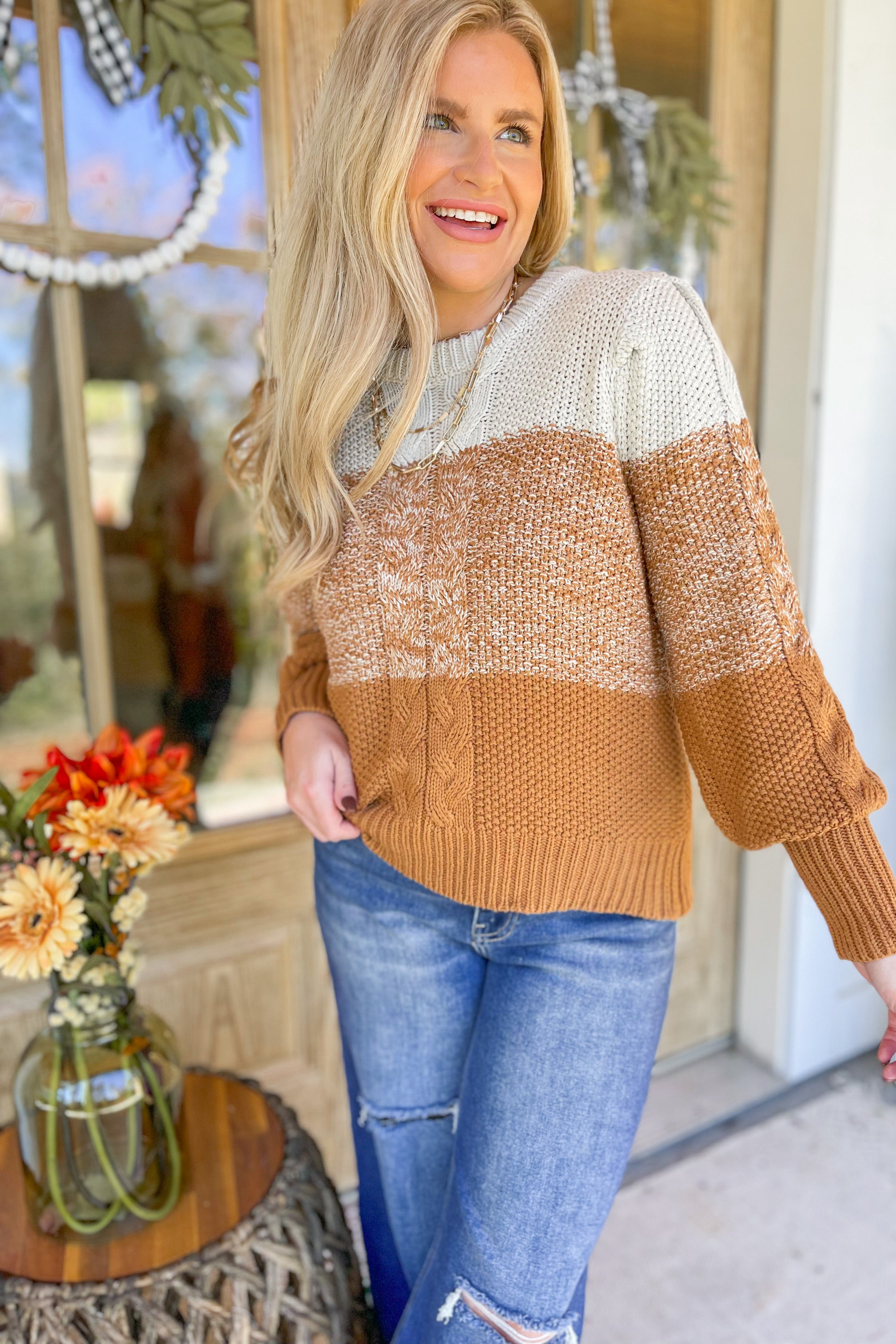 Hunter Ombre Long Sleeve Knit Sweater - Be You Boutique