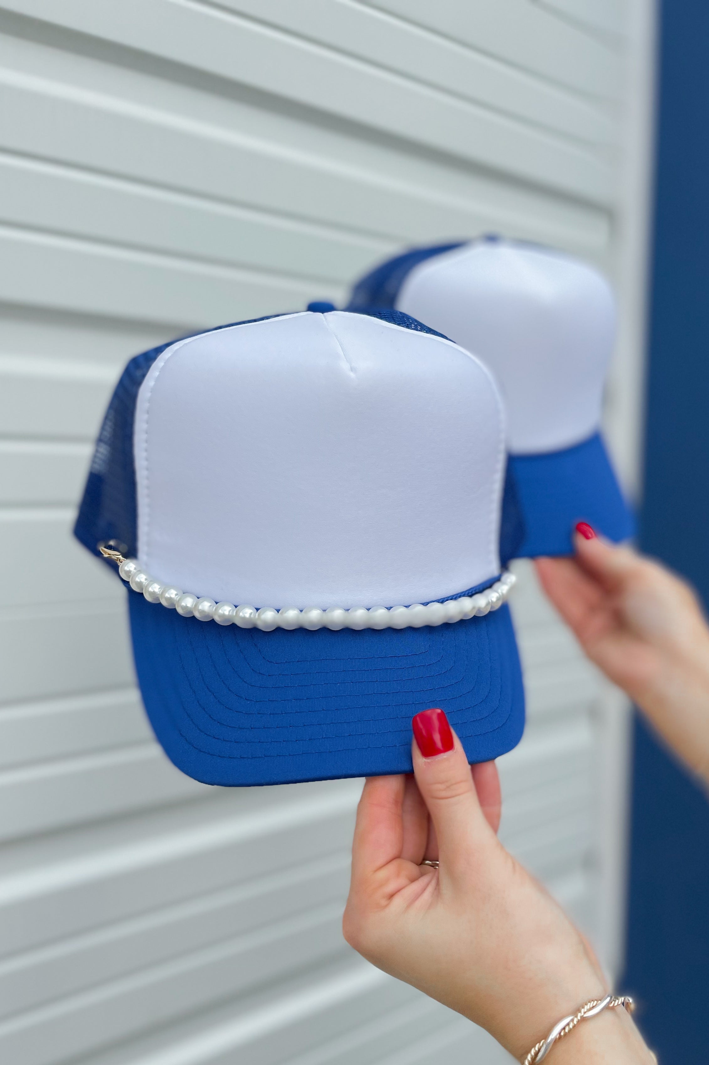 Rossie Trucker Hats (with or without Pearls Chains) - Be You Boutique