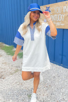 Olan Collared Half Sleeve Dress - Be You Boutique