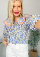 Susan Scallop Embroidered Ruffle Top - Be You Boutique