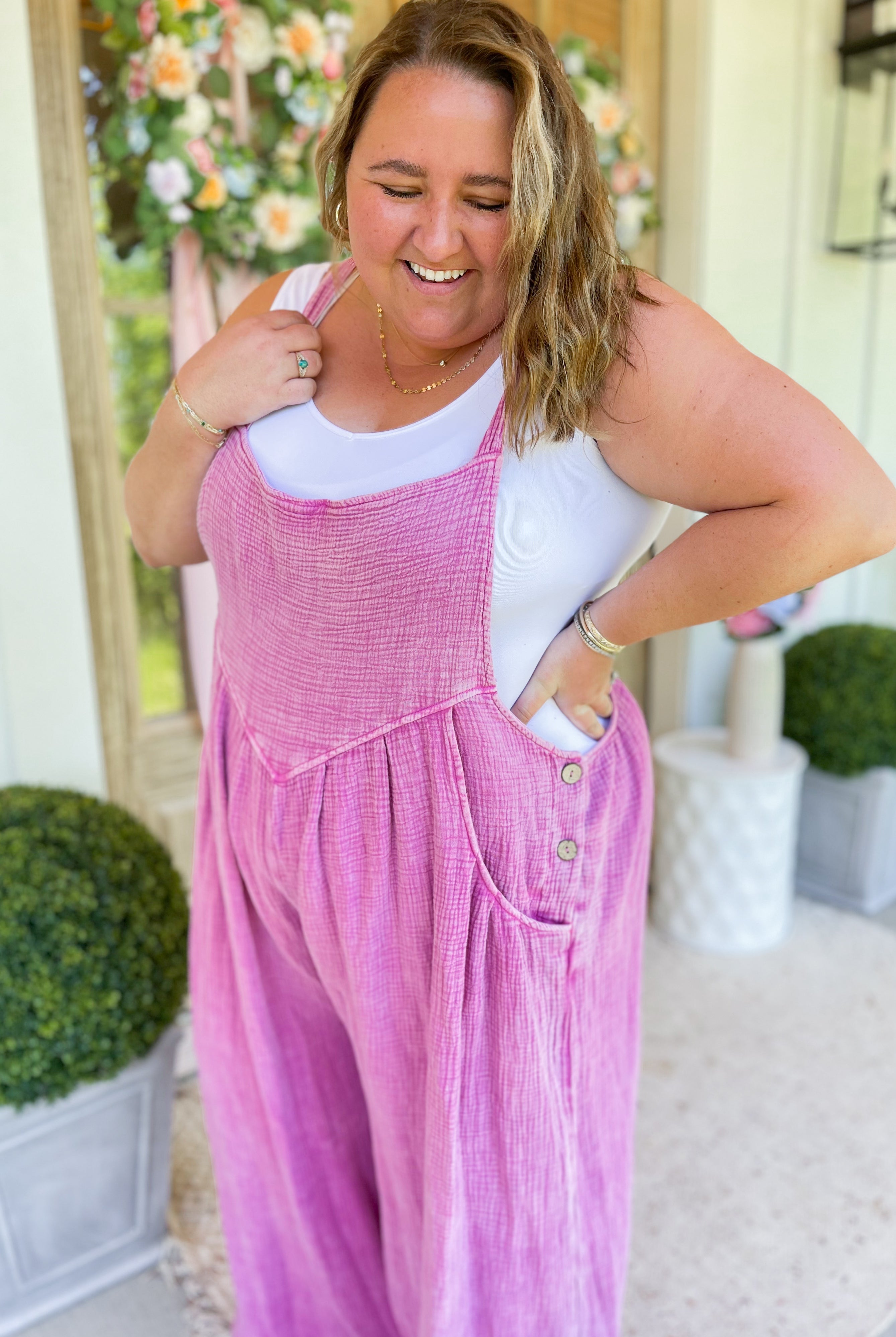Ford Mineral Washed Palazzo Jumpsuit - Be You Boutique