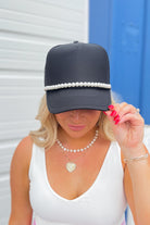 Rossie Trucker Hats (with or without Pearls Chains) - Be You Boutique