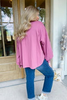 Star Studded Suede Patch Long Sleeve Top - Be You Boutique