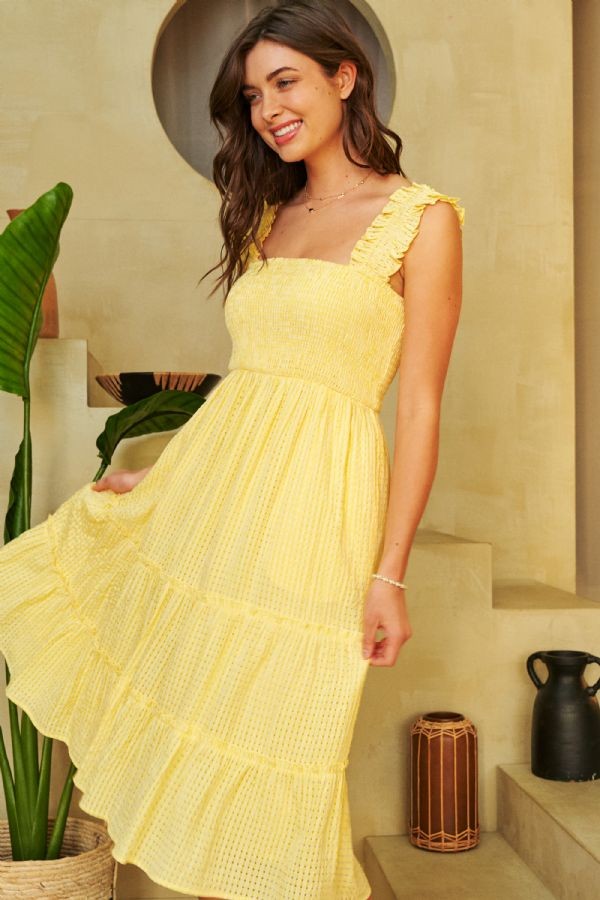 Sunny Tiered Midi Dress - Be You Boutique