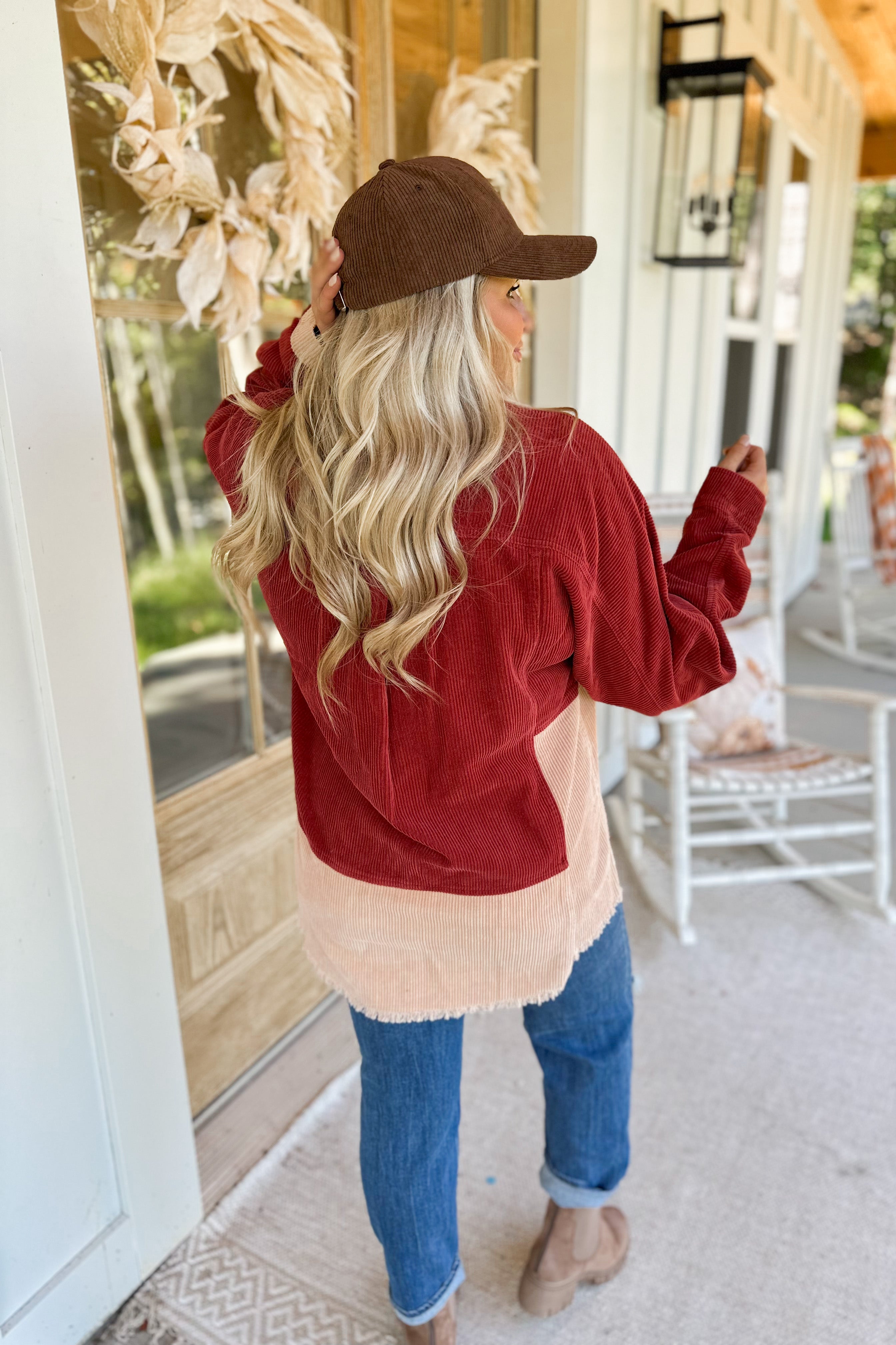 Melvin High Low Color Block Corduroy Jacket FINAL SALE