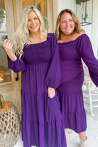 Robin Puff Long Sleeve Smocked Tiered Maxi / Midi Dress [S-2X] - Be You Boutique