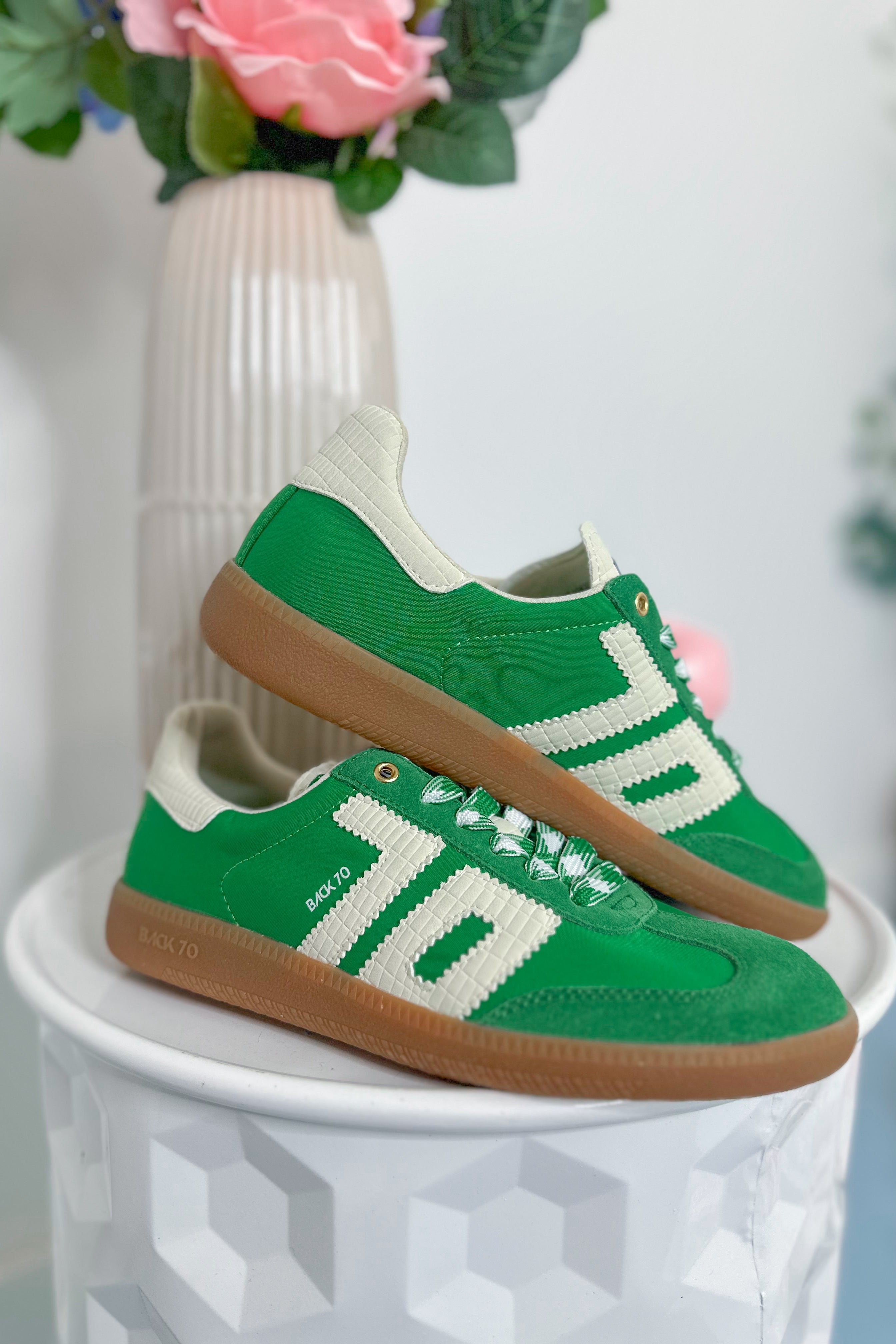 BACK70 Ghost Sneakers in Green Milk - Be You Boutique